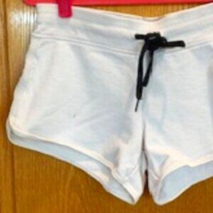 Women Calvin Klein Pull-On Comfy White Cotton Shorts 2 Back Pockets Sz: S